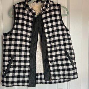 Black & White Buffalo Plaid Vest
